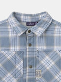 Chemise à carreaux bleu Garçon NUSURCHAGE / 25H3PGQ1SCHC237