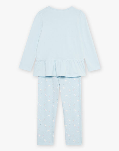 Pyjama bleu à motifs licornes DOULIETTE / 22H5PF23PYJ222