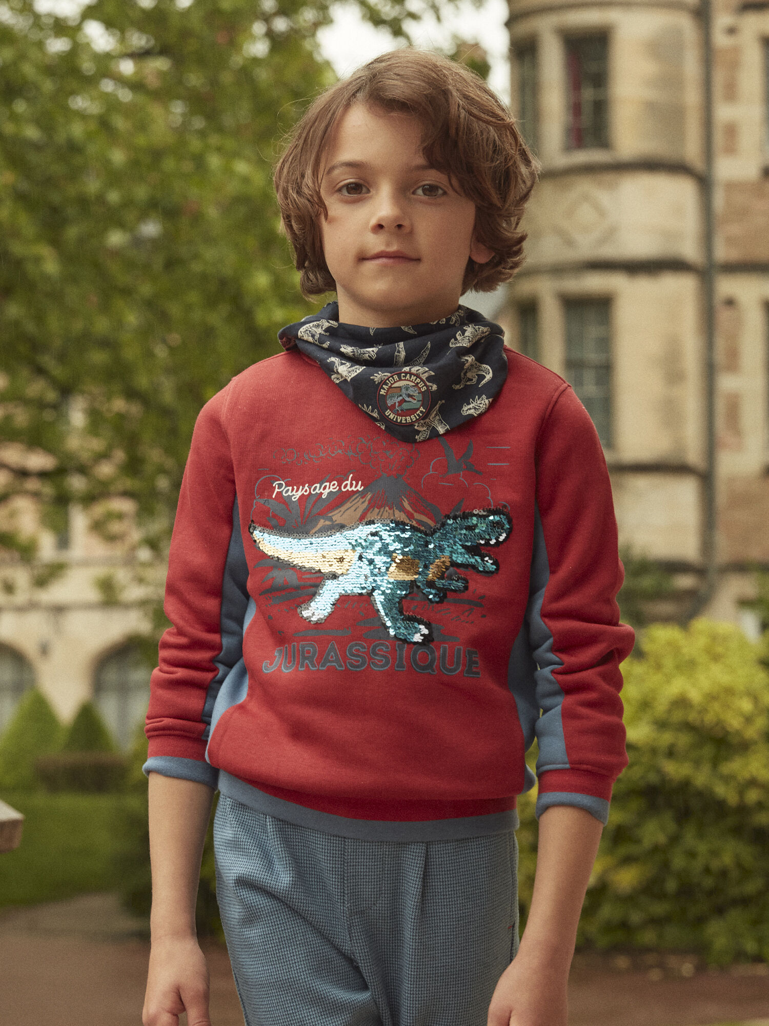 Sweat dino a sequins Garcon Sergent Major