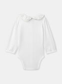 Body blanc à manches longues Bébé Fille NAJEANNE / 25H1BFQ1BOD009