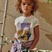 T-shirt tie and dye violet à décoration désert