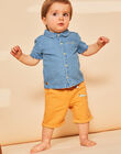 Chemise en denim bleue à manches courtes FAROBERT / 23E1BGS1CHMP272