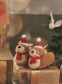 Pantoufles marron à animation 3D rennes de Noël GRYNOELAGE / 23F10PG62PTD802