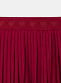 Jupe plissé rouge Fille NIXAMETTE 2 / 25H2PFH3JUPF510