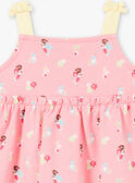 Robe rose à bretelles imprimé fleuri bébé fille ZOLUCIE / 21E1BFQ1ROB305