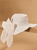 Chapeau écru broderie anglaise MREMETTE / 25E4PFL1CHA001