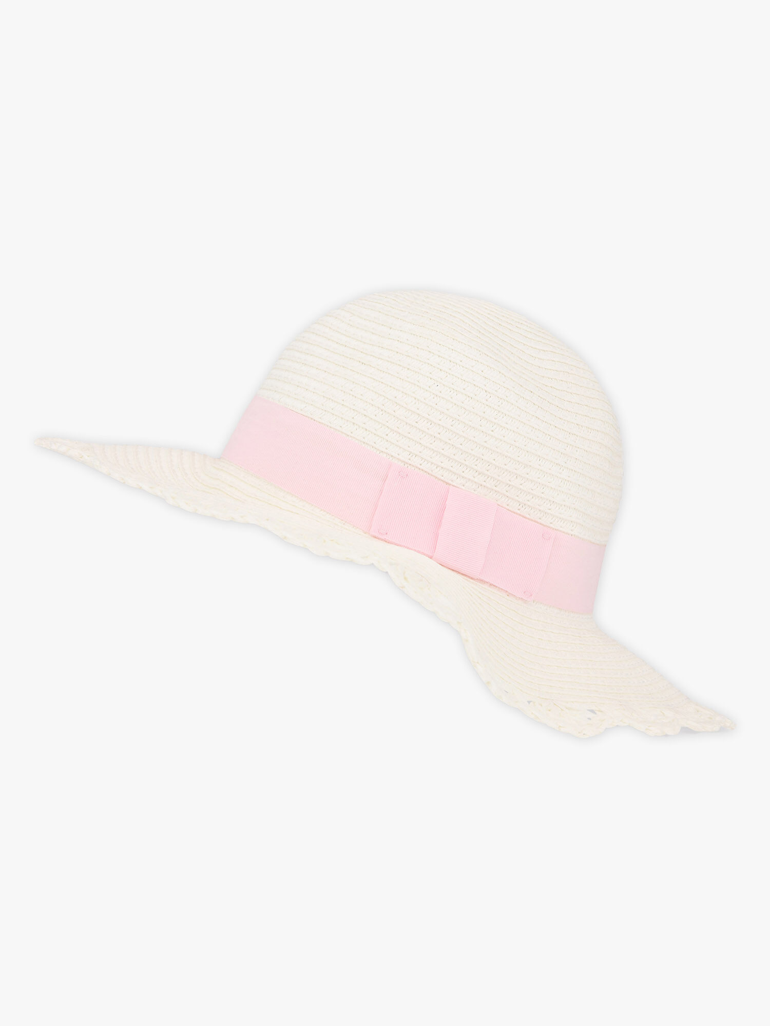 Capeline de paille blanche enfant fille : Chapeau et Tour de cou enfant |  SergentMajor