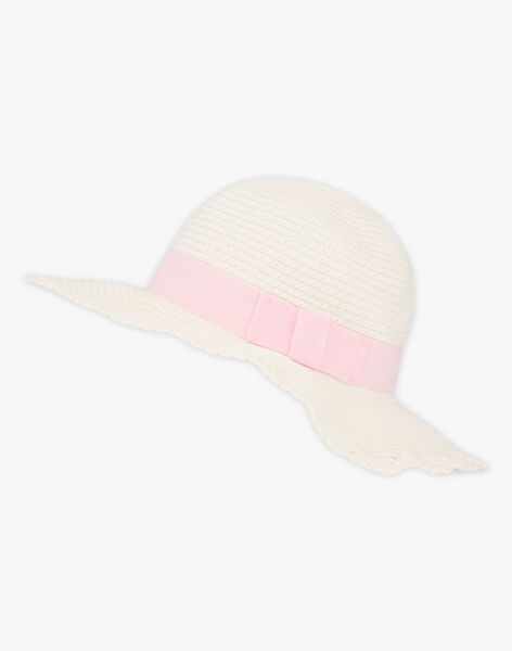 Capeline De Paille Blanche Enfant Fille Chapeau Et Tour De Cou Enfant Sergentmajor