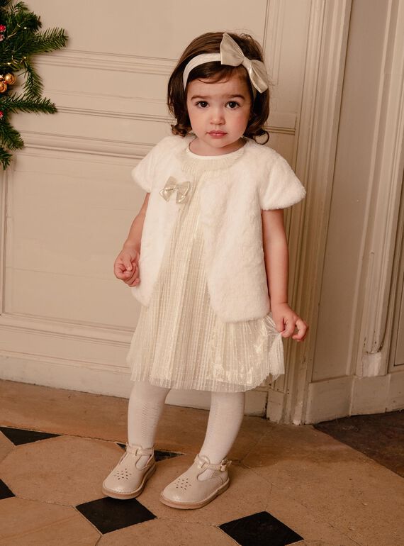 Robe plissée en tulle DAVOLIE / 22H1BF62ROB005