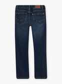 Jean denim foncé à coutures contrastées enfant garçon CAZIRAGE1 / 22E3PGF2JEAK005