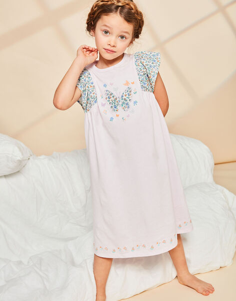 Chemise de nuit rose à imprimé papillons FLODETTE / 23E5PF32CHN328