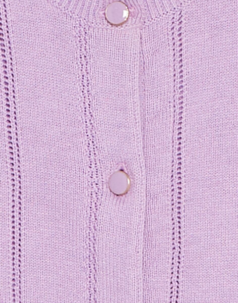 Gilet violine en maille ajourée FLAJOUETTE / 23E2PFO1CAR712