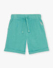 Short turquoise foncé en gaze de coton FLUMINAGE / 23E3PGQ3BERC217