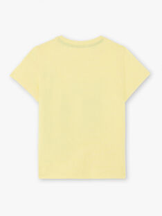 T-shirt manches courtes jaune imprimé tigre enfant garçon ZUZAGE2 / 21E3PGL1TMCB117