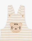 Salopette beige clair à rayures FAGAEL / 23E1BGD1SAL801