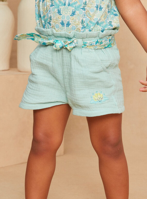 Short avec Ceinture Imprimée Turquoise KAURSULE / 24E1BFR1SHO204