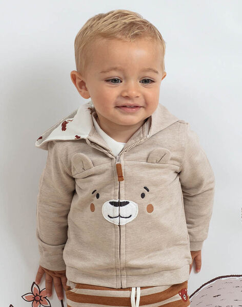 Sweat A Capuche Gris Motif Ourson Bebe Garcon Ensemble Jogging Bebe Sergentmajor