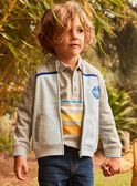 Teddy Jacquard gris et bleu FABELAGE / 23E3PG81GIL943