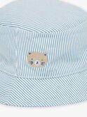 Bob beige à rayures bleues FAENZO / 23E4BGI1CHAC218