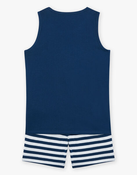 Débardeur et short bleu marine et blanc en jersey FRUPLAGE4 / 23E3PGU3ENS622