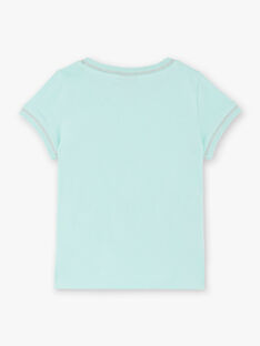 T-shirt bleu ciel manches courtes et col rond enfant fille ZLINETTE 4 / 21E2PFK4TMC614