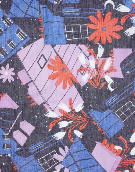 Foulard Camille Witt imprimé toits de Paris DOFOULETTE / 22H4PFT1ECH705