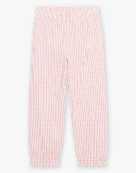 Ensemble pyjama écru à lapin et à carreaux FLORETTE / 23E5PF21PYJ001