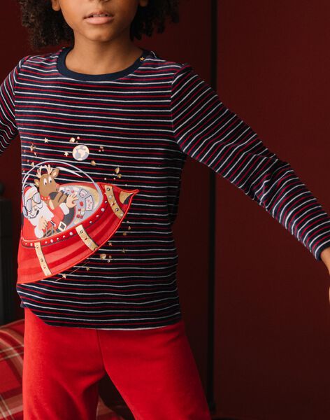 Pyjama de Noël en velours thème Père Noël DODIRAGE / 22H5PG73PYJC205
