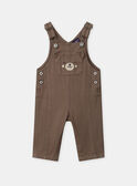 Salopette marron avec poche ours Bébé Garçon NAFLORENT / 25H1BGS2SAL821