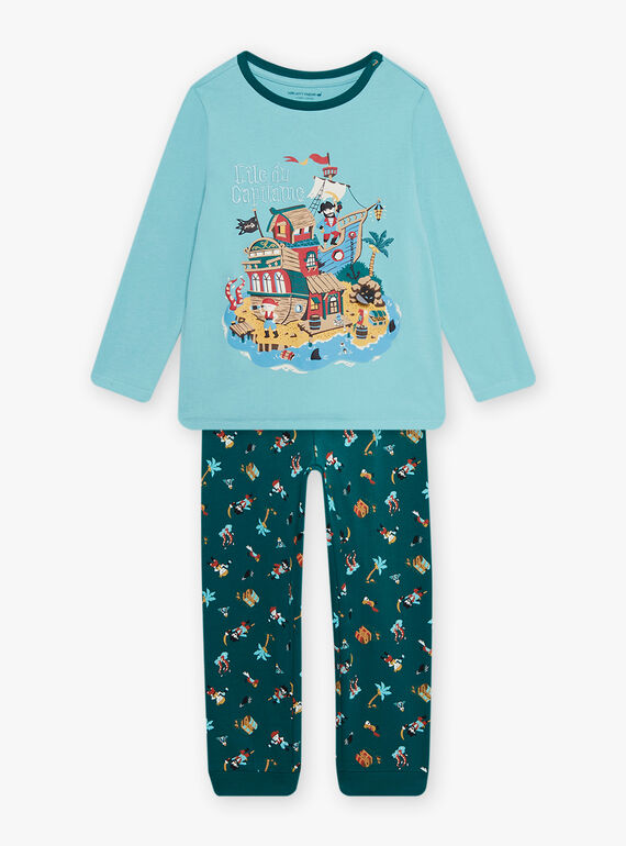Ensemble pyjama bleu motif pirate enfant garçon CAPIRAGE / 22E5PG45PYJC215