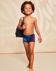 Boxer de bain bleu marine à motif surfeur FRYMUAGE / 23E4PGL1MAI070