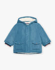 Parka bleu canard à capuche DIROMEO / 22H1BGN1PAR714