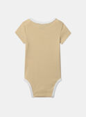Lot de 3 bodies bébé garçon à manches courtes en coton issu de l'agriculture biologique MEISIDORE / 25E5BG43BDL001