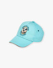 Casquette turquoise en twill à motif dinosaure FLUBEACHAGE / 23E4PGQ1CHA205