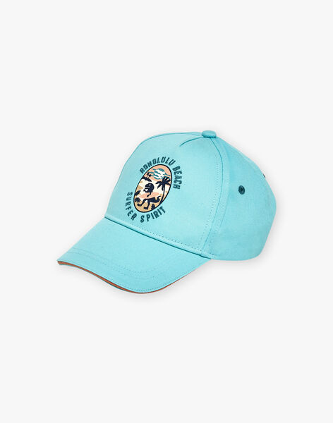 Casquette turquoise en twill à motif dinosaure FLUBEACHAGE / 23E4PGQ1CHA205