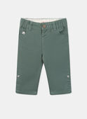 Pantalon en twill vert roche KAGRANT / 24E1BGC1PANG617