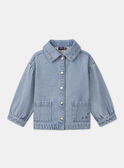 Veste en jean brodée « M » dans le dos MIJACKETTE / 25E2PF91VESP272