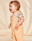 Salopette orange clémentine en twill à découpe oreilles de chat FAPRIA / 23E1BFO1SALE409