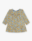 Robe à volants bleu marine à fleurs FABETTY / 23E1BF81ROB070