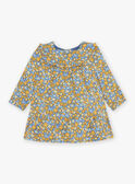 Robe à volants bleu marine à fleurs FABETTY / 23E1BF81ROB070
