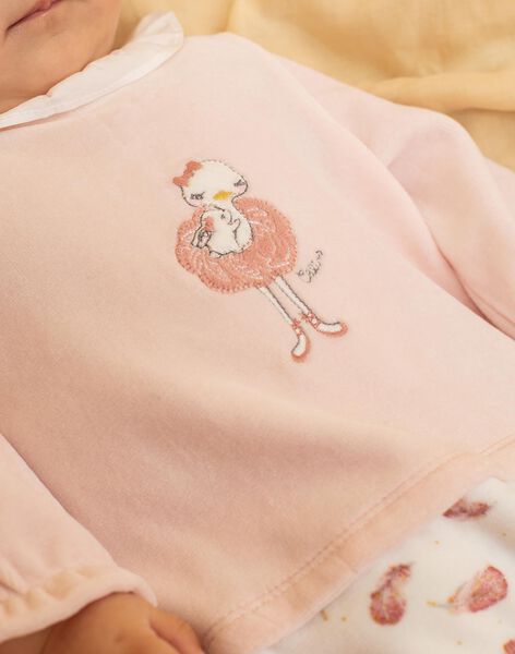 Pyjama en velours bébé fille 22H0NF13GRE307