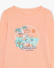 Pyjama deux pièces orange pâle en coton avec cape tête de panthère FLOPOETTE 1 / 23E5PF43PYTE402