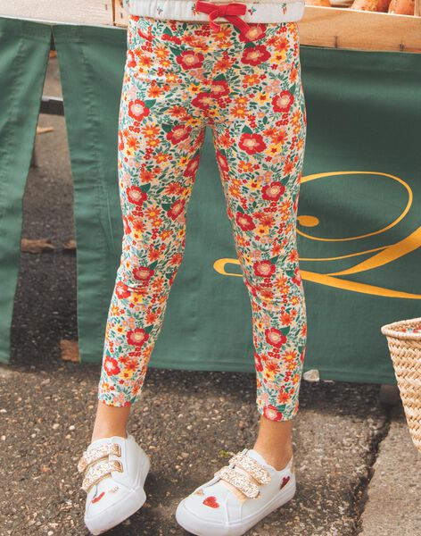 Legging écru à fleurs FELEGETTE / 23E2PFB1LG001