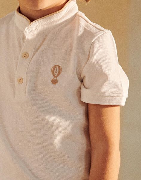 Polo blanc avec montgolfière FREMALAGE / 23E3PGI1POL000