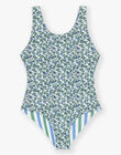 Maillot de bain 1 pièce réversible écru à imprimé fleuri FRYVERETTE / 23E4PFM2D4K001