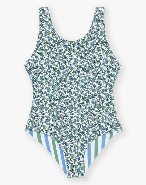 Maillot de bain 1 pièce réversible écru à imprimé fleuri FRYVERETTE / 23E4PFM2D4K001