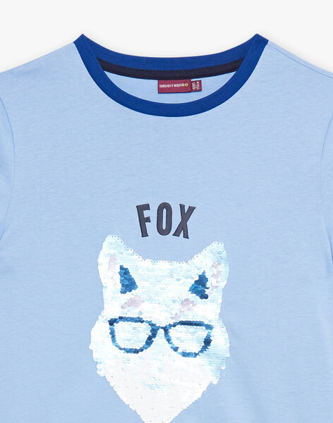 T-shirt avec animation renard en sequins et lettrage DABAGE / 22H3PG51TMCC208