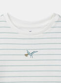 Lot de 2 t-shirts à rayures ou blanc uni Garçon  NUIRIBAGE / 25H5PGC1HLI001