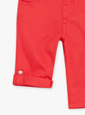 Pantalon en tubique rouge FAKIAN / 23E1BGC2PAN410