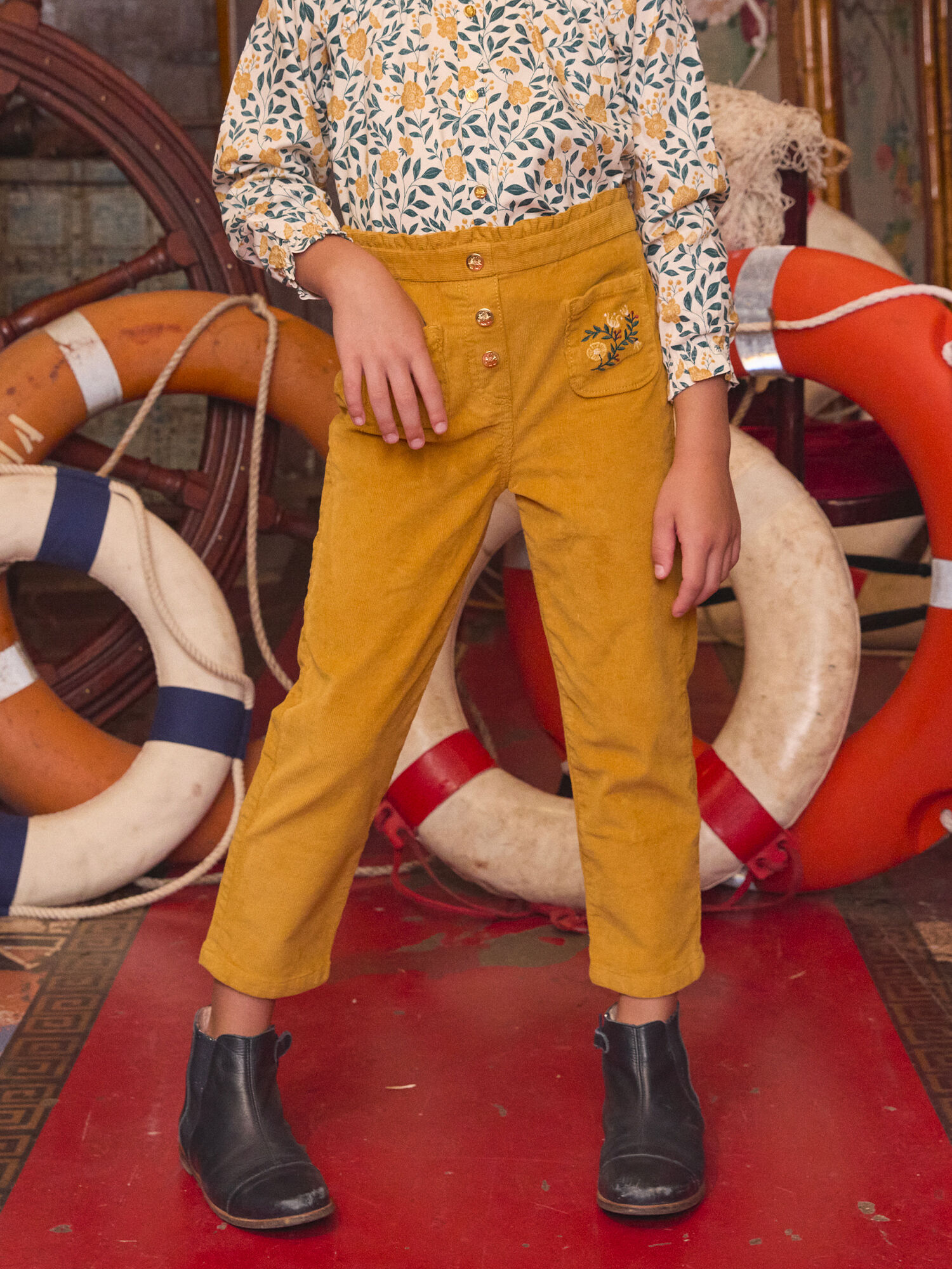 Pantalon Jaune Fille Sergent Major